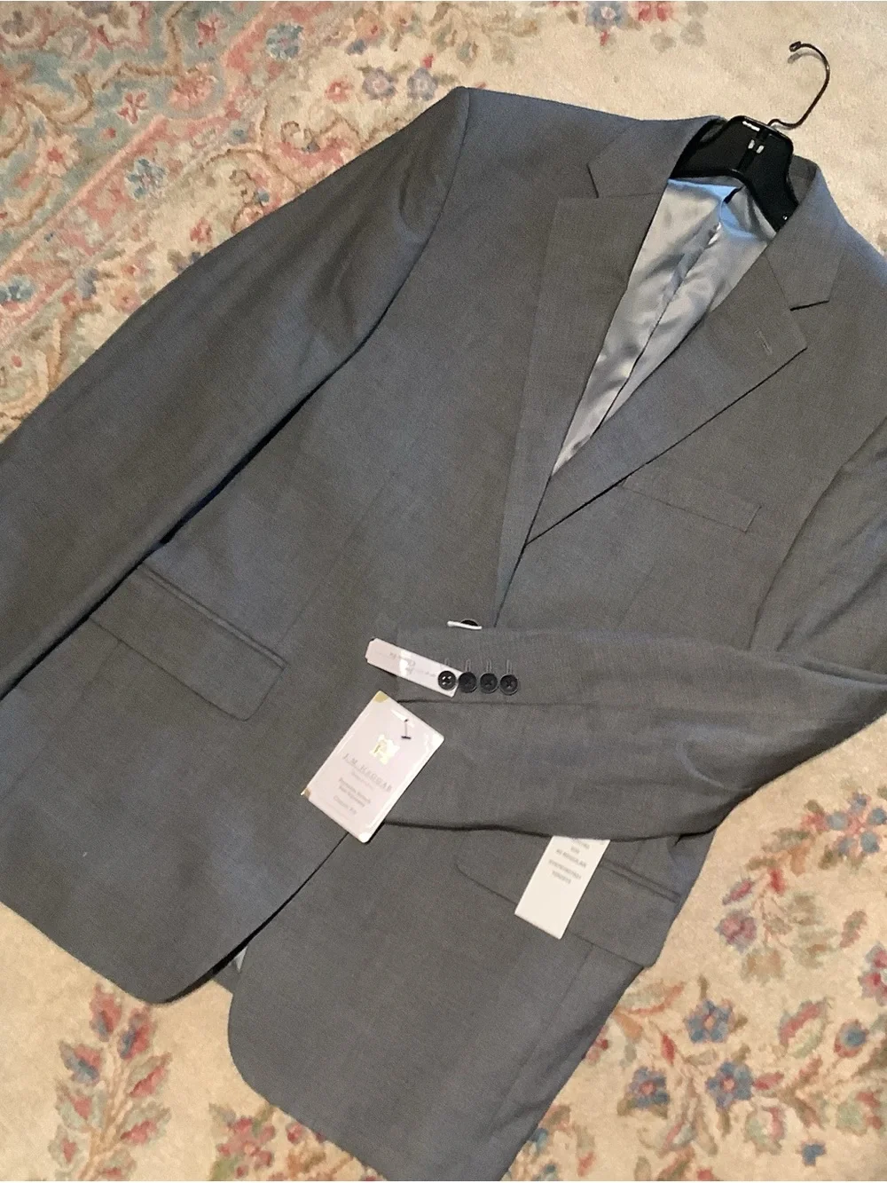 J.M. Haggar Blazer Gray Classic Fit Stretch Mens 40R - NWT - $220 retail